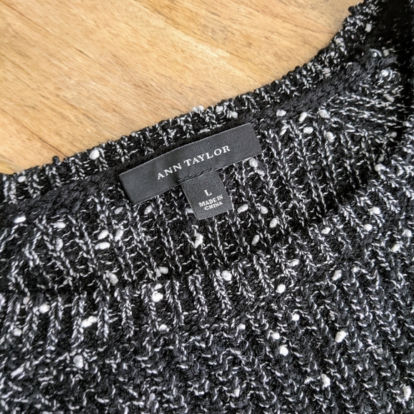 Ann Taylor Black and White Sweater - Picture 2 of 7